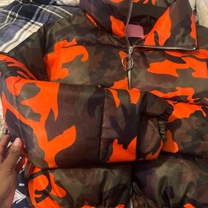 Azalea Wang Camo Puffer Coat